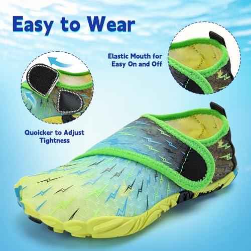 Image of Kids Water Shoes Boys Girls - Wide Toe Box Quick Dry Barefoot Shoes Breathable Non Slip Aqua Athletic Sneakers for Swim Beach Pool Kayak Hiking Sand Walking Travel Essentials (Little Kid /Big Kid)