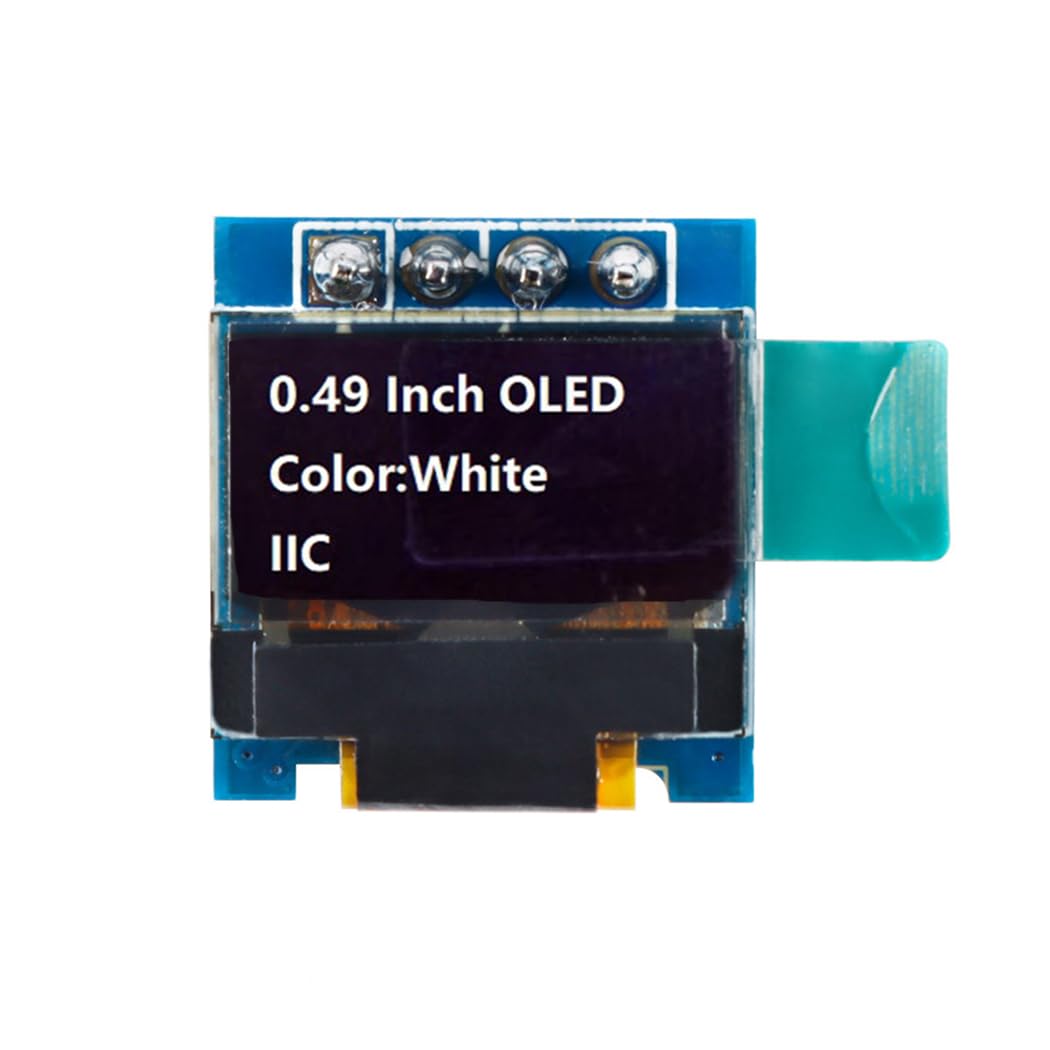 HiLetgo 2pcs 0.49" 64 * 32 OLED Display Module IIC I2C 64x32 0.49 Inch OLED LCD Screen Module 4 Pin Font Color White