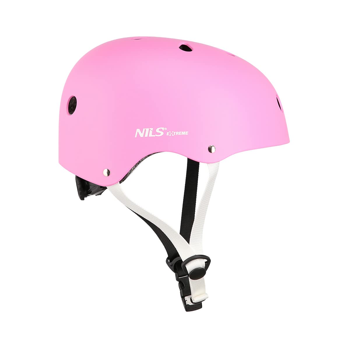 NILS Kask do jazdy na deskorolce, dla dzieci i dorosłych, wentylowany, regulowany, do rowerów BMX, deskorolki, skutera