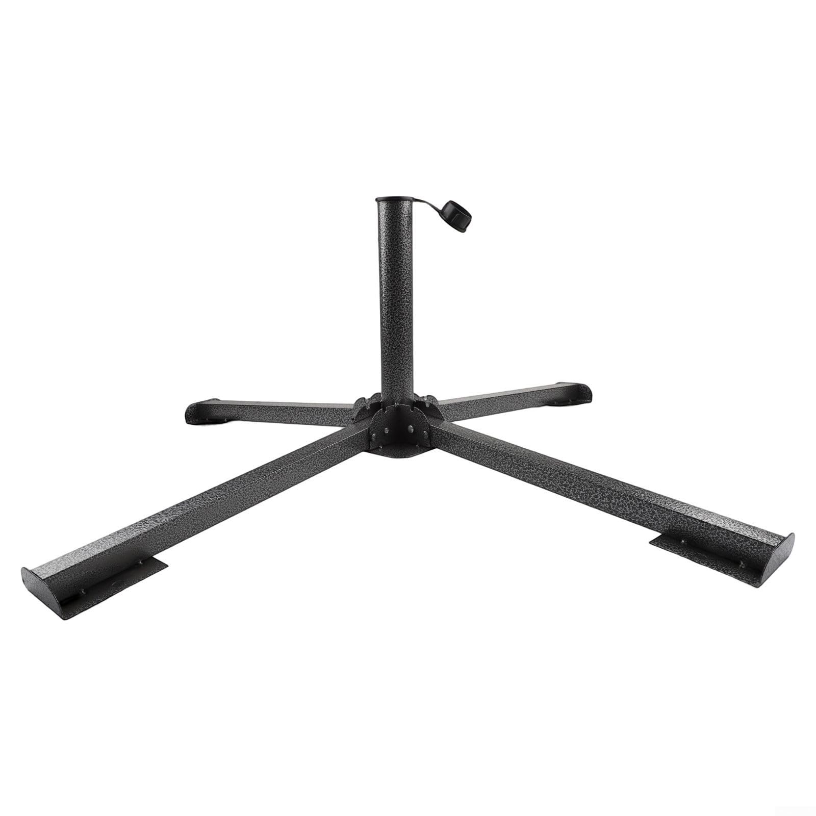 Przenośny stalowy uchwyt na parasol plażowy regulowany stojak na zewnątrz pasuje do słupków 3,2 cm, 14 x 44 x 14 cm, do ogrodu, na kemping, plażę
