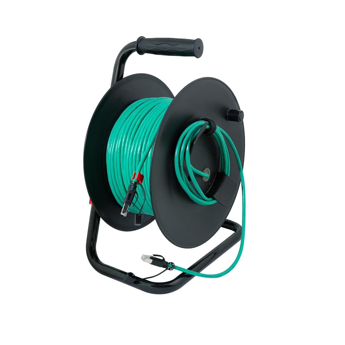 LogiLink CQ3080S - Netzwerk Kabeltrommel CAT 6A Patchkabel (Netzwerkkabel) mit S/FTP Schirmung, 80m