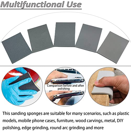 Tonmp 20 Pcs 3 X 4 Inch 400-3000 Grit Sanding Sponge Set thumb #5