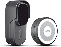 Campainha Wi-Fi Toc Fácil Áudio AGL – Porteiro Inteligente com Notificações no Smartphone, Abertura de Fechadura, Sem Fio, Compatível com AGL Home, Tuya e SmartLife – Preto