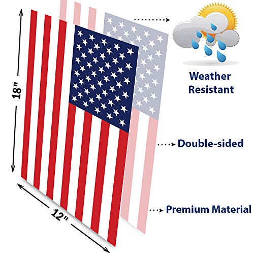 Seasonal Garden Flags 12 Pack - Classic Elegance - 12 Pack Set of 12x18 inch Small Holiday Yard Flags - Double Sided Design for All Seasons and Holidays - Premium Quality Durable Material