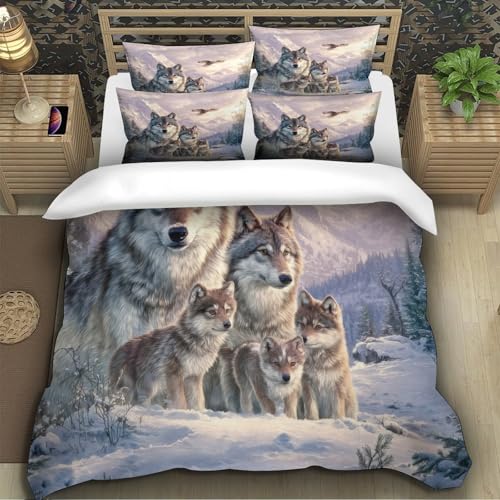 Parure de lit hypoallergénique WolfPrint à fermeture éclair - 5