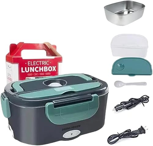 Miniatura 3 de Fiambrera eléctrica calentador de alimentos, calentador de alimentos portátil de 1224110V, lonchera para automóvil, camión, hogar, trabajo, adultos,