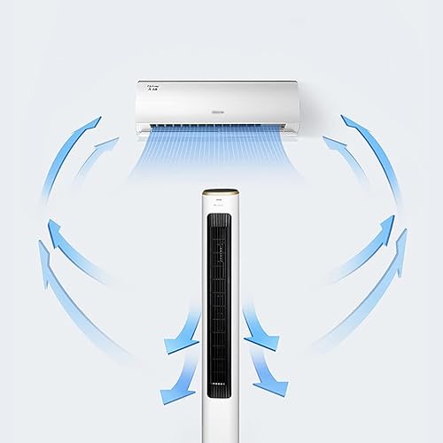 Miniatura 5 de WYH Ventilador de piso silencioso con soporte de motor de CC de 80 ° oscilante, 3 modos de operación, control remoto de pedestal, ventilador de piso