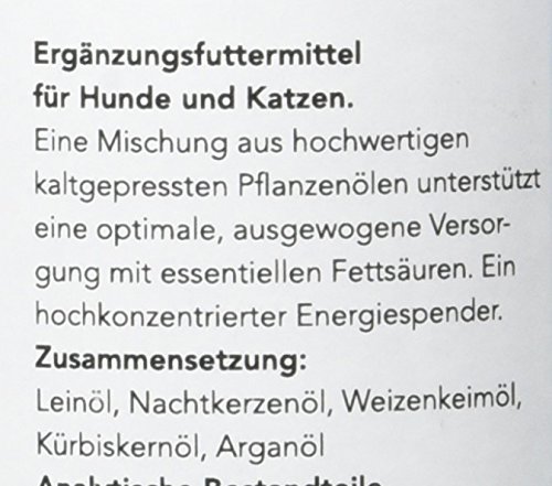 LunaLupis Futter-Öl für Hunde & Katzen - 200ml, Kaltgepresst, Essentielle Fettsäuren, Leinöl, Nachtkerzenöl