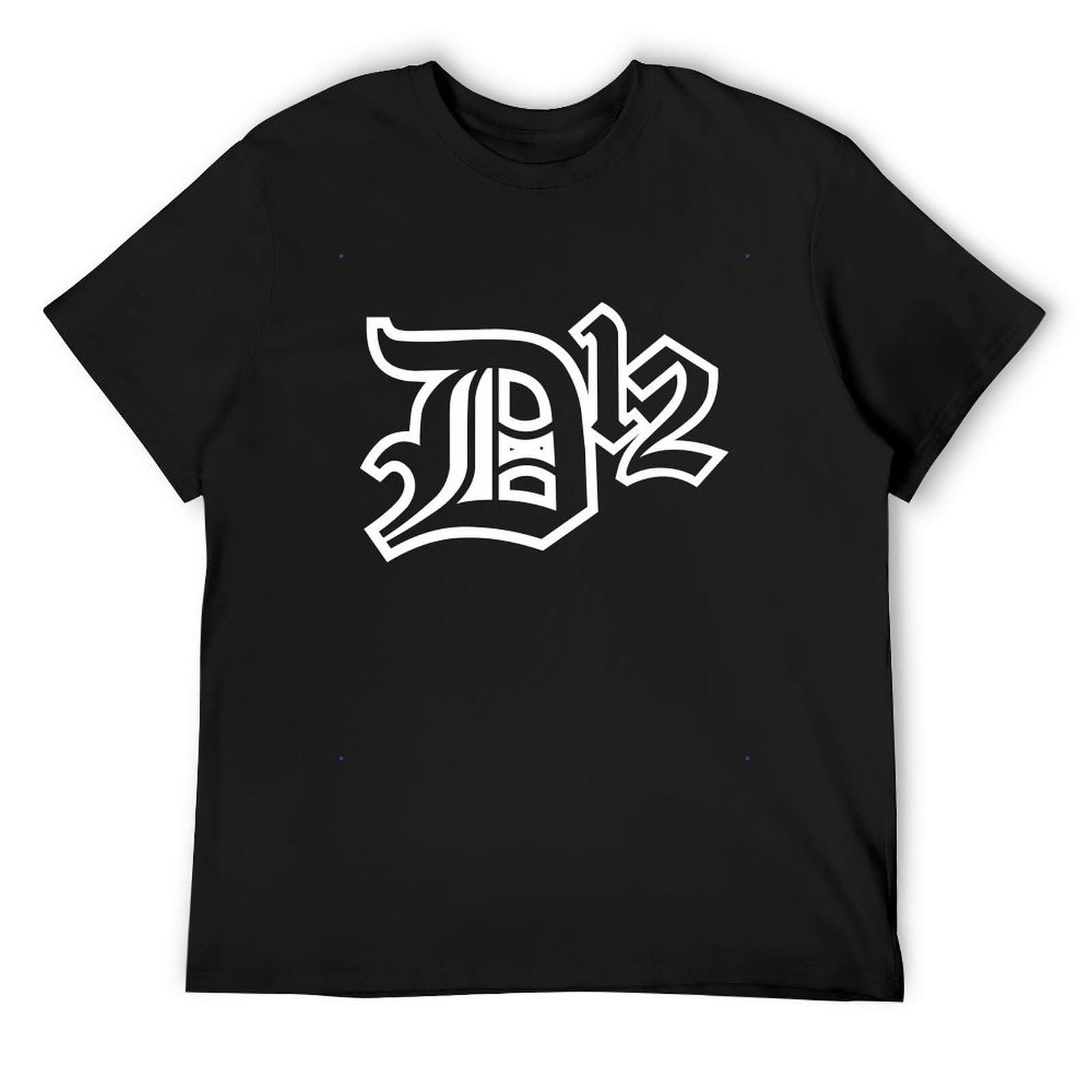 DOUDOUMAOD12 Rap Hip Hop Logo Men's Black T-Shirt Black