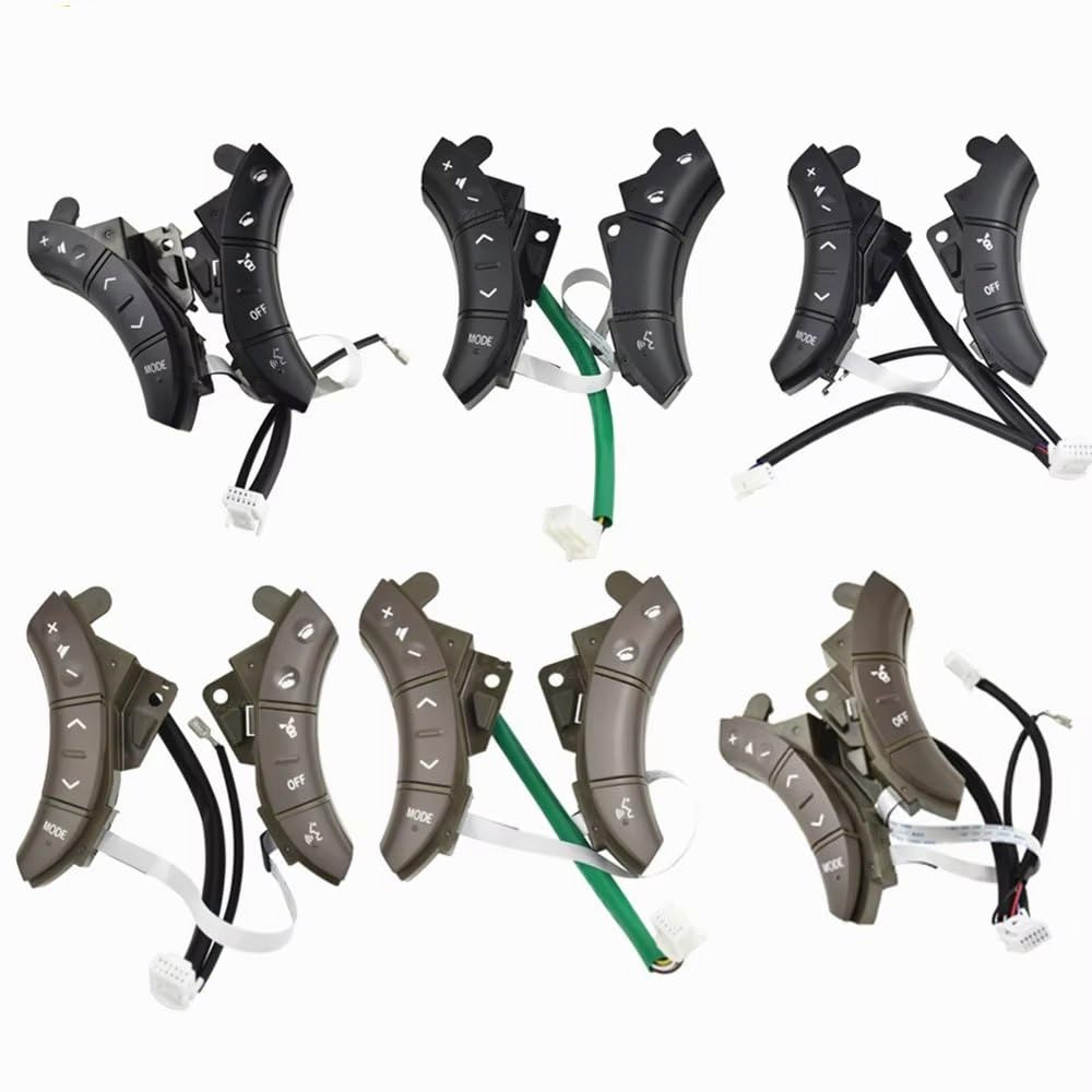 Botón Control Crucero Volante Interruptor De Control del Volante Negro 75B037 84258-58010-C0 para Toyota para Highlander para Land para Cruiser 2003-2009