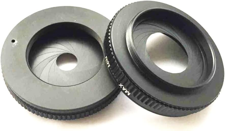 Lab Microscope Parts Diaphragm Aperture with Male M52x1 / Female M52x1 Thread Ring Adapter