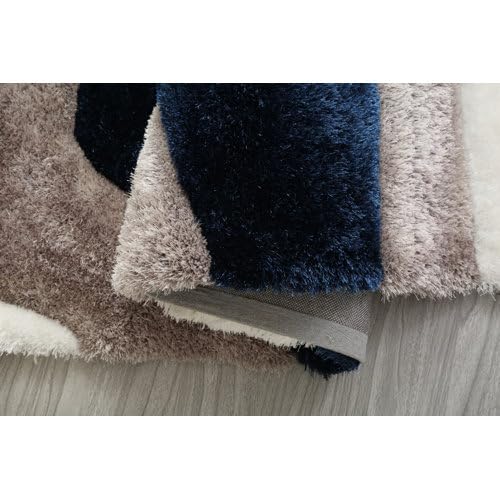 Image of Handmade Shaggy Pure Microfiber Smooth & Anti-Skid Carpets for Bedroom & Living Room, 2 inch Thicknesss Size- 5X8 Feet