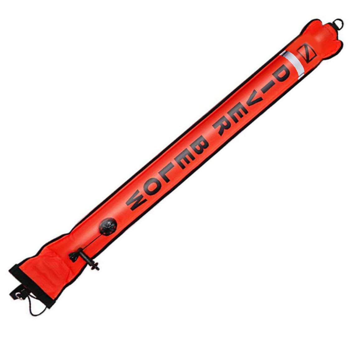 Bouée de plongée orange de 120 cm avec marqueur de surface gonflable pour la sécurité en apnée - 8