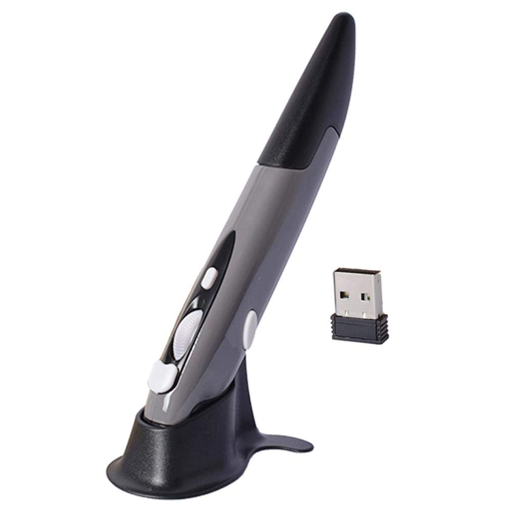 CLUB BOLLYWOOD 2.4Ghz Optical Wireless Pen Mouse USB Receiver Laptop Drawing Writing Gray-image-49