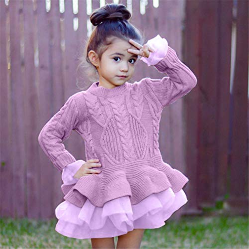 Image of FKKFYY Long Sleeve Fall Sweaters for Girls