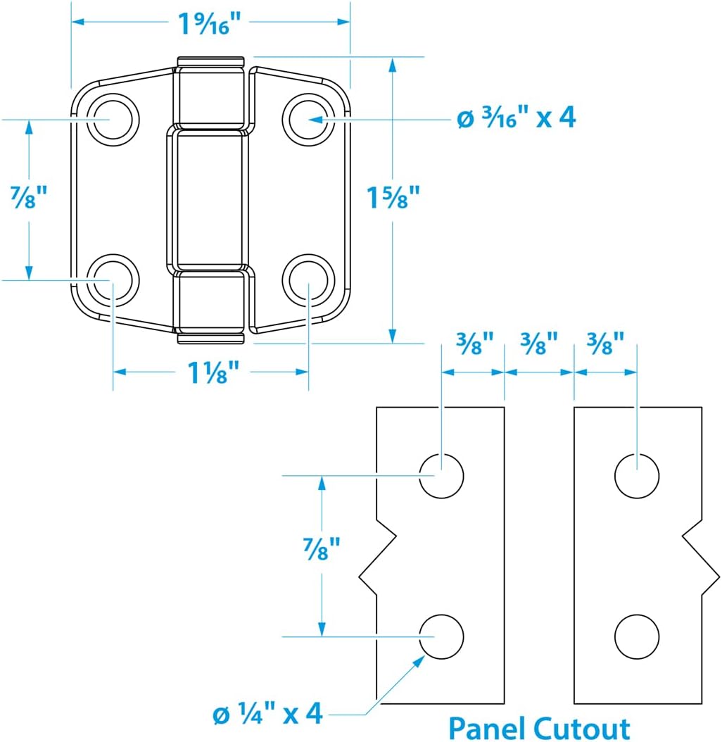 Seachoice Center-Barrell Friction Hinge