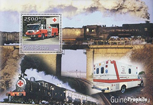 Gwinea-Bissau 2001 Transport- i Transport (Znaczki dla kolekcjonerów) Pociagi/kolej/kolejka linowa