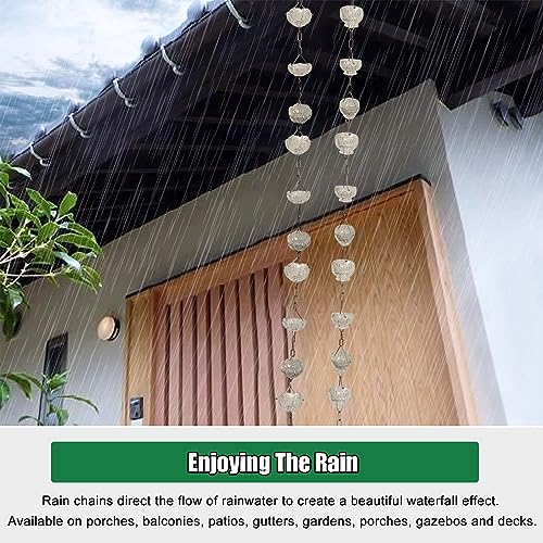 Chaînes de récupération d'eau de pluie adaptables pour remplacer les descentes bouchées - 5