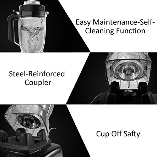 1450-Watt Professional Blender with 70 Oz Tritan Pitcher, High Speed Countertop Blender with 4 Blending Preset Programs and 8 Adjustable Speeds Control, Multifunctional Blender for Smoothie, Milkshake