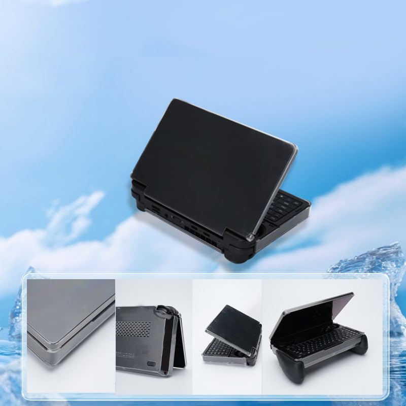 Funda Protectora para GPD Win Min,Funda Protectora Dura para Pantalla táctil Gaming PC Mini Laptop Gamepad,Accesorios para Consola de Juegos portátil (Negro Transparente)