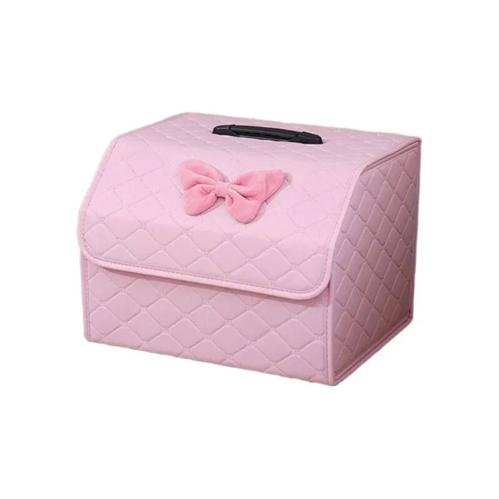 RVIFY Boot Storage Car Trunk Storage Organizer (Foldable Design) Compact Cargo Box For Keeping Your Vehicle Interior Organized And Clutter-Free Car Boot Organiser(Pink A,Big)