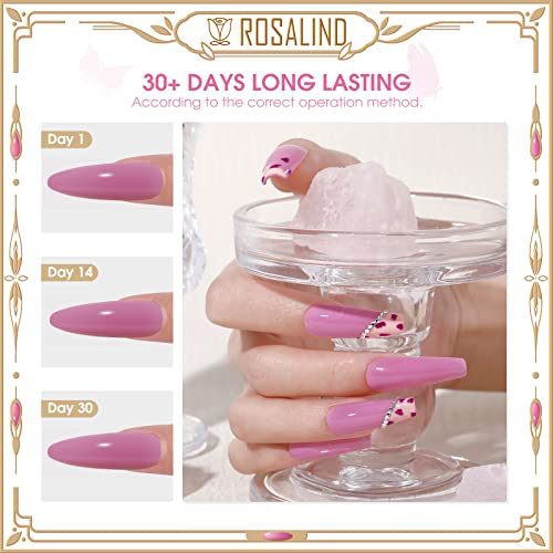 ROSALIND UV Nagellack Shellac Nagellack 10PCS Farbgel Color Nail Gel, Lila Rosa Rot Semi Permanent Nägel Shellac Set… – Bild 4