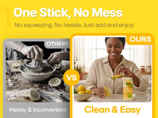 [14 Sticks] Organic 100% Pure NFC Whole Lemon Juice Sticks – 20g Each – Italian Lemon, Cold Pressed, Product of Korea, Non-GMO, No Sugar Added thumbnail