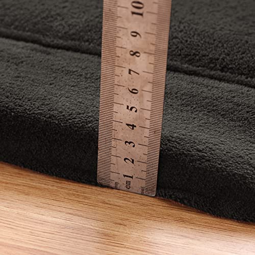 BYBYME Coral Velvet Rug, 3cm Thick Crawling Carpet with Non-Slip Fluffy Short Pile, Modern Washable Soft Mat, Perfect Carpets for Yoga, Exercise and Crawling (Black, 200×200cm) - Image 6