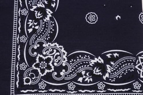 Kit com 2 Bandanas Paisley Unissex 100% Algodão – Preta e Vermelha, 55x55cm – Estilo Clássico, Boho,