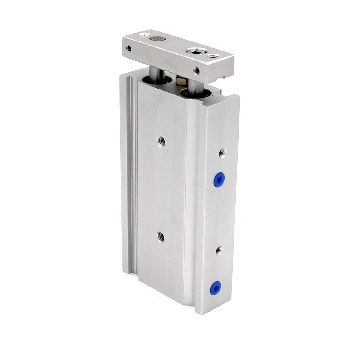 Heschen CXSM 20-30 Dual Rod Air Cylinder, 20mm Bore x 30mm Stroke, Guided Pneumatic Actuator with Magnet, Double Acting Slide Bearing, PT 1/8 Port, Industrial Automation Replacement