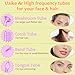 High Frequency Facial Wand - Uaike 4 in 1 Violet Portable Handheld High Frequency Facial Machine - at Home Face Skin Wand Device with 4 Pcs Purple Glass Tubes