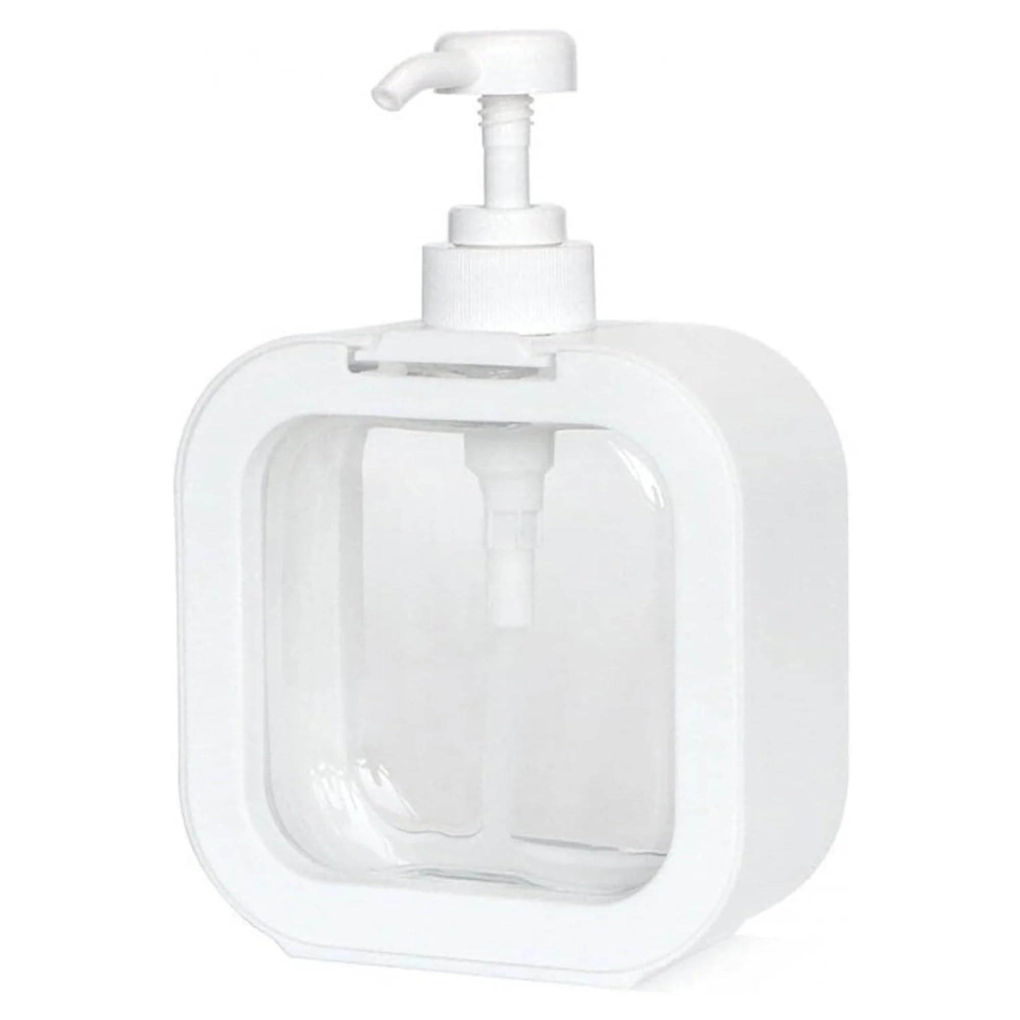 Soap Dispenser for Kitchen Sink & Wash Basin | Wall Mount Hand Wash Dispenser Bottle | Kitchen Essentials Refillable Dish Wash Soap Holder for Handwash, Shampoo & Lotion (Clear White)-image-41