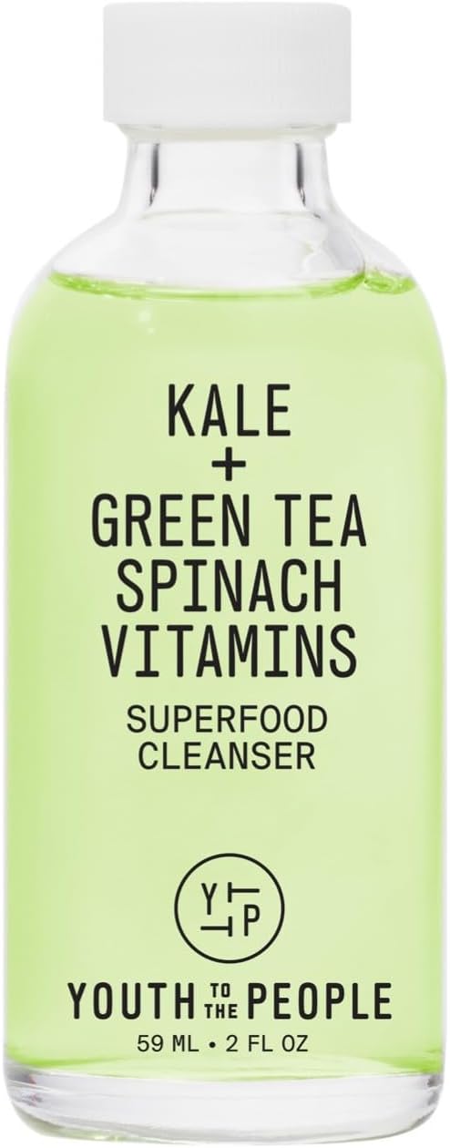 – Superfood Cleanser, Enriched with Kale + Green Tea + Spinach, pH-Balanced Face Wash for All Skin Types, Gentle Skin Cleanser & Makeup Remover