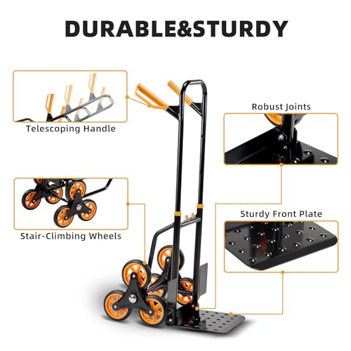 Carretilla de mano Stair Climber con sistema 3 ruedas 330 lb miniatura 5