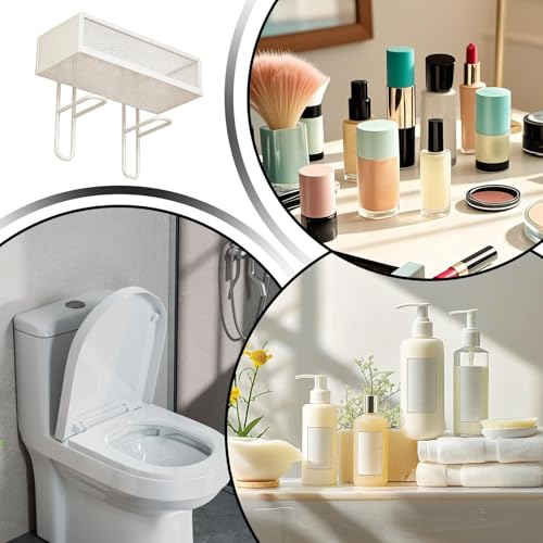 Étagère de rangement sur toilettes avec support serviette en papier intégré - 6