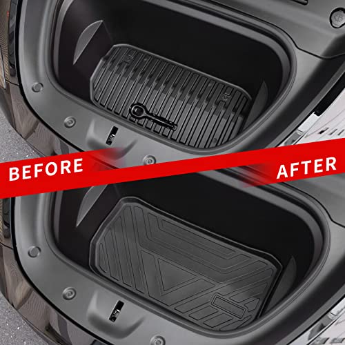 Xipoo Fit Tesla Model Y Trunk Mat Cargo Mat Trunk Mat Cargo Liner For 2020 2021 2022 2023 Tesla Model Y Accessories (Front Trunk Liner) #TOP1