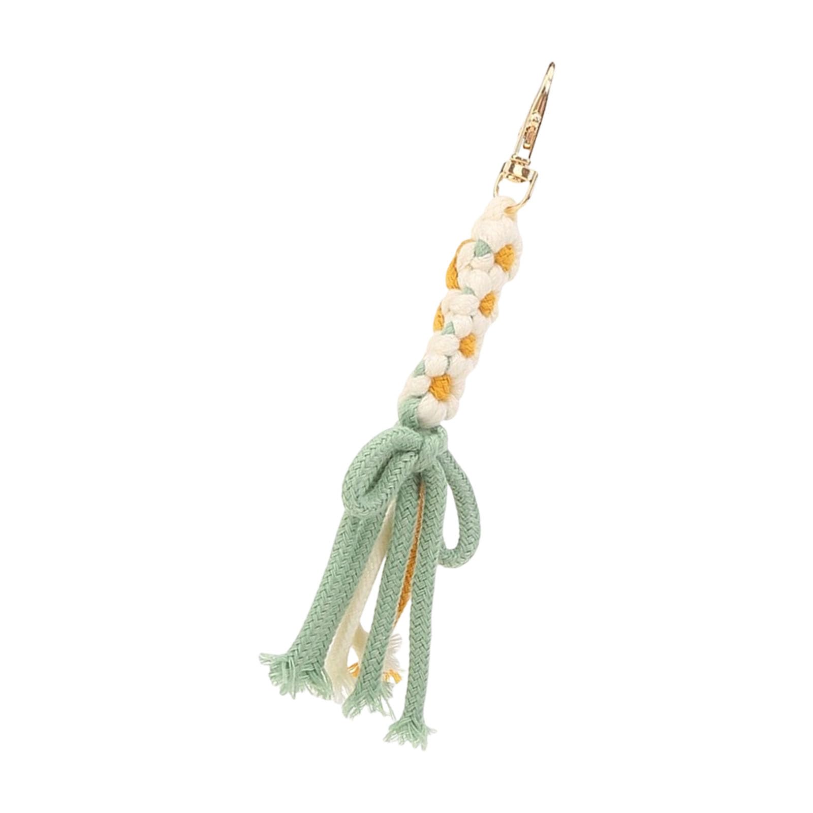 Maxtonser Craft Woven Fringe Keyring Bag Charm With Vibrant Colors Soft And Sturdy Cotton Materials Stylish Backpack Accessory