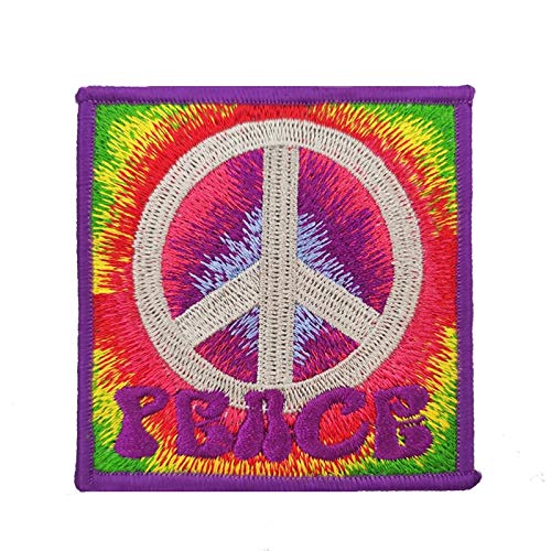 Ukraine Peace Sign Hippie Embroidered Iron on Patch