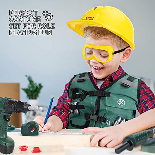 STEAM Life Kids Tool Set - Battery Powered Toy Drill - Pretend Play Toy Tool Set for Toddlers with Tool Vest, Hard Hat, Drill, Toy Tools - Tool Kit for Kids - Play Tool Set for Boys Kids3 4 5 6 7 - Thumbnail 6