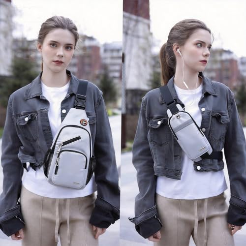 Image of JENAGREEN Waterproof Sling Backpack Crossbody Sling Bag for Women Men, Multipurpose Travel Hiking Adjustable Chest Bag Casual Daypack