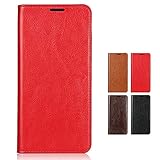 Sony Xperia 1 II /SHINEZONE Xperia SO-51A / SOG01 ケース Sony Xperia 1 II ケース 手帳型 SHINEZONE Xperia SO-51A カバー Xperia SOG01 手帳型 カバー Sony Xperia 1 II 手帳型 財布型 Cavor 高手作りの革【高級牛革】 携帯カバー マグネット無し開閉 携帯カバー カード収納 人気 おしゃれ レトロ 横置きスタンド機能【選べる4色】 - レッド