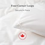 ROYAL ELITE-White Goose Feather Down Duvet King Size, Made in Canada All Season Goose Feather Comforter, Oeko TEX Cotton with 8 Tabs, Heavy Weight Hotel Duvet Insert(104 * 88inch)