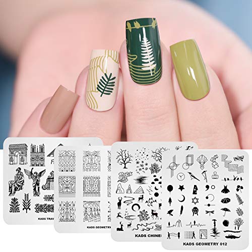 KADS 20Pcs Nail Stamp Plates Set Nails Art Stamping Plates Leaves Flowers Animal Chinese Style Nail Plate Template Image Plate - Image 6