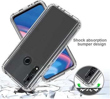 ile uyumlu Şeffaf Clear Silikon Yüksek Kalite Darbeye Dayanıklı Şık Telefon Kılıfı (Huawei Y9 Prime 2019 / Psmart Z)