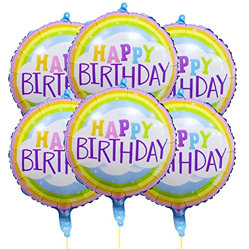 Image of AMFIN (Pack of 7) Happy Birthday foil Balloon /Foil Balloon for Birthday /Birthday Decorations /Photo Decoration for Birthday Balloons - Multi