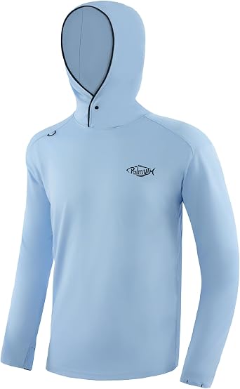 Palmyth Mens Fishing Hoodie UPF 50+ Sun Protection Long Sleeve Sun Shirts Quick-Dry for Fishing Hiking Outdoor