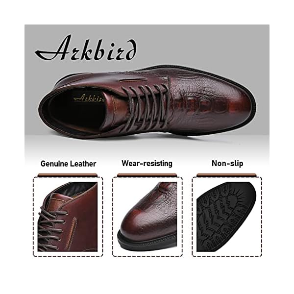 Arkbird Men's Chukka Boots Genuine Leather Ankle Boot for Men Classic Casual Oxford Style Footwear