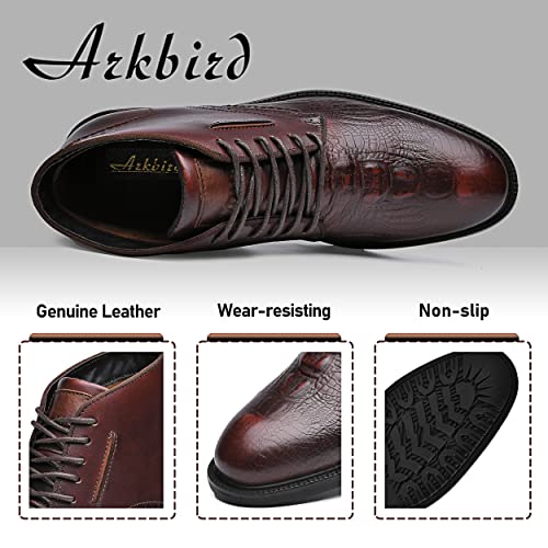 Image of Arkbird Men's Chukka Boots Genuine Leather Ankle Boot for Men Classic Casual Oxford Style Footwear
