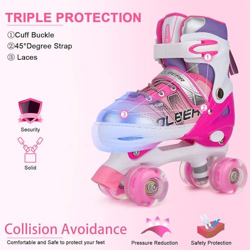 Sowume OTW-COOL-808-PIM Adjustable Kids Roller Skates thumb #4