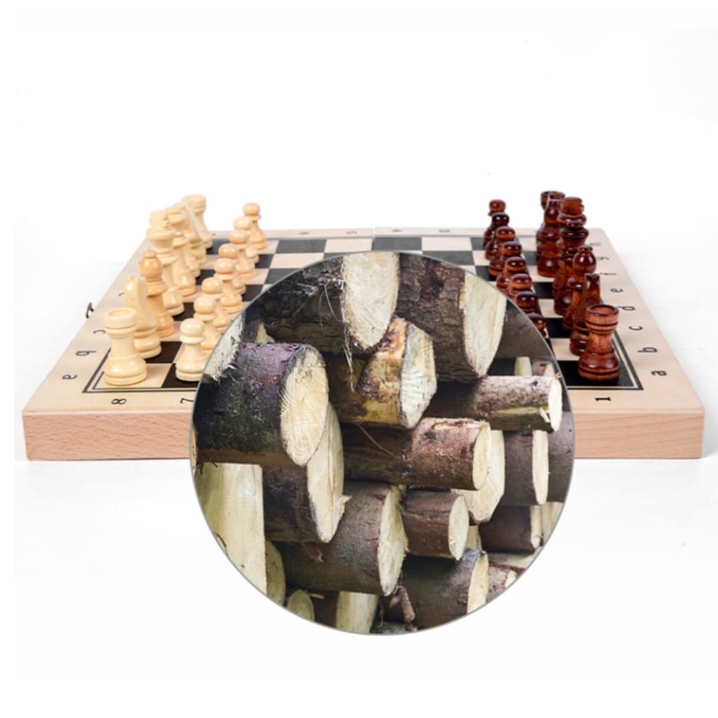 ZAW Schach Magnetische Schachfiguren Klappschachtbrett, High-End-gefertigtes Schach-Set Holzaufbewahrungsbox, Geschenk for Schachliebhaber und Erwachsene Chess (Größe : 29CM)